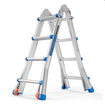 A Frame Telescoping Ladder Muti Position Folding Ladder Flared Leg