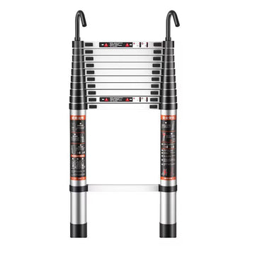 12.5FT Aluminum Telescopic Extension ladders with Non-slip feet