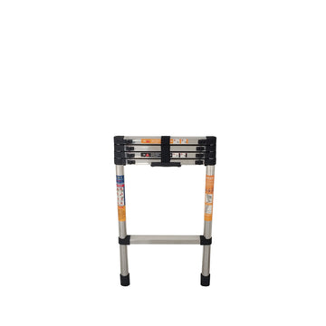Escalera telescópica industrial de acero inoxidable para diversas aplicaciones