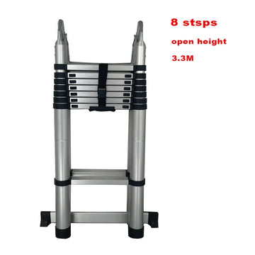 Escalera combinada de aluminio ajustable de diseño moderno de 3,3 M y escalera de extensión con junta de aluminio