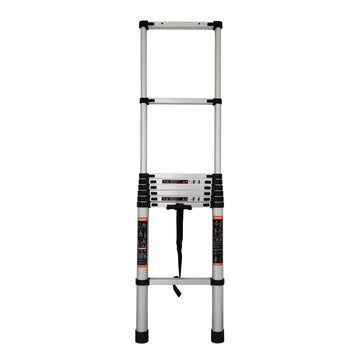 Escalera telescópica de aluminio de diseño moderno de 9 escalones, escalera plegable de uso doméstico de 3,5 metros con fácil escalada