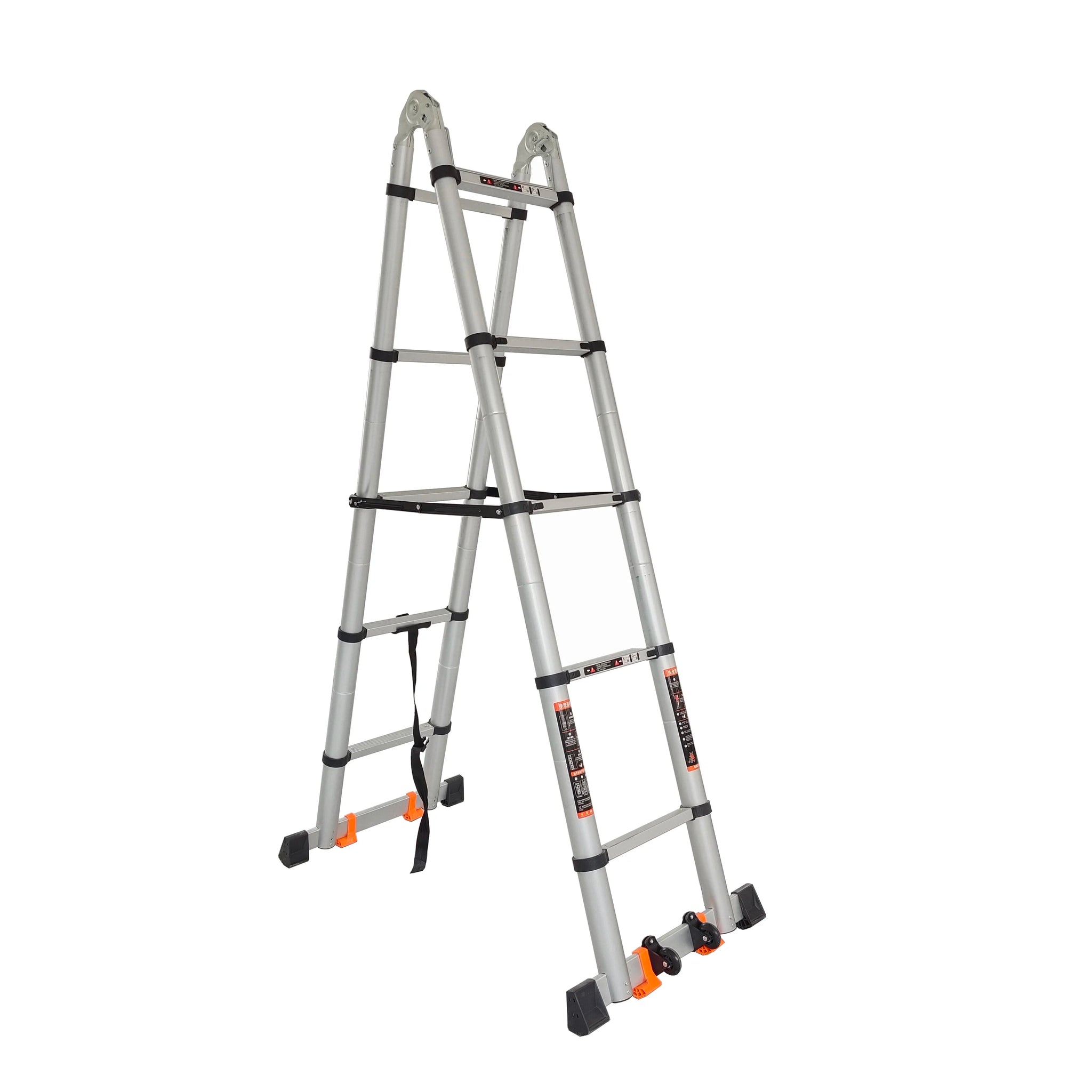 Escalera telescópica de aleación de aluminio engrosada de diseño moderno, escalera de ingeniería de Elevación plegable con alta altura extendida