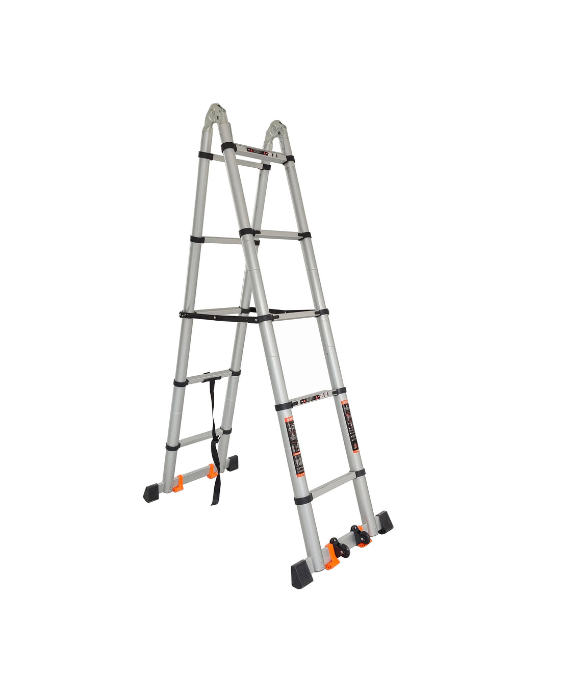 Escalera de extensión de aluminio telescópica ajustable Escalera plegable de seguridad industrial para exteriores